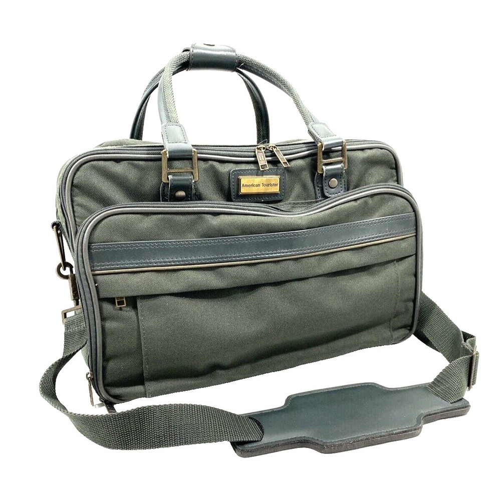 American Tourister Carry On Soft Side Overnight Luggage Tote Olive Color w/Strap